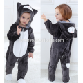 Weiche Baby Flanell Strampler Tier Onesie Pyjama Outfits Anzug, Schlafanzüge, süße schwarze Tuch, Baby Kapuzentuch